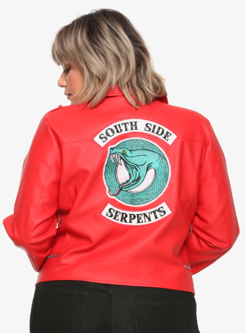 RIVERDALE CHERYL SOUTHSIDE SERPENTS FAUX LEATHER RED GIRLS JACKET PLUS Leather Adjoin
